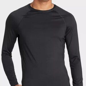 Men's Long Sleeve Seamless T-Shirt - All In Motion Black Size L